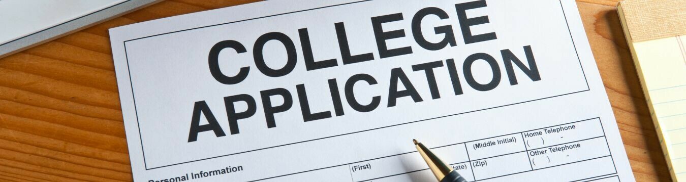 Photo of a college application